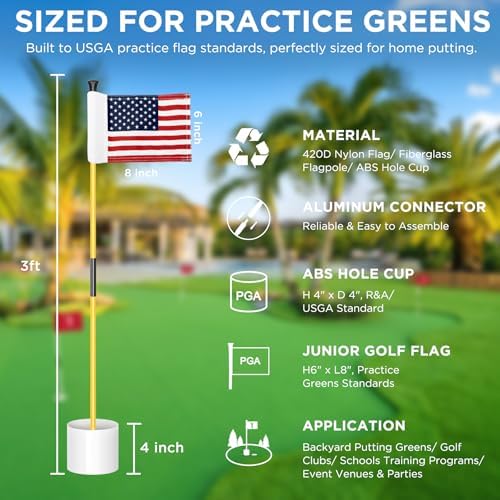 KINGTOP 3 ft Golf Flagstick Sets - Image 2