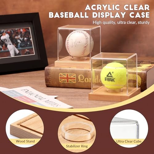 Baseball Display Case, Autograph Baseball Stand Box - Image 3