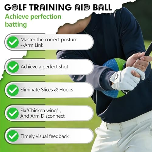 Golf Training Aid Ball, Golf Training Ball Between arms Optimize Impact - Image 3