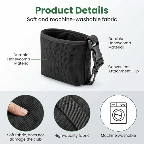 1 Pack Black Golf Club & Ball Cleaning Bag - Image 3