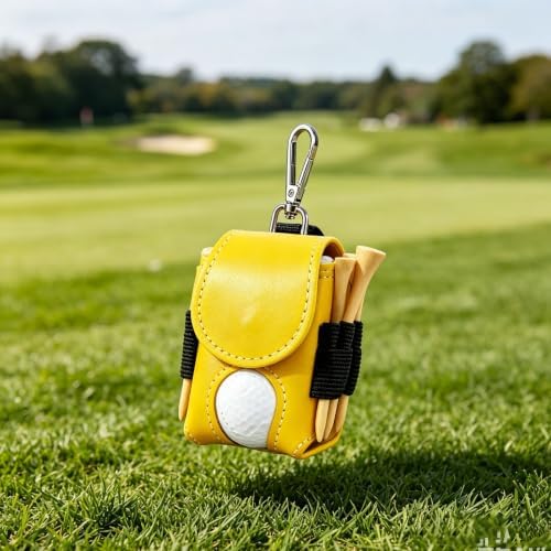 WCRAZYE Leather Golf Ball Bag Pouch - Image 3