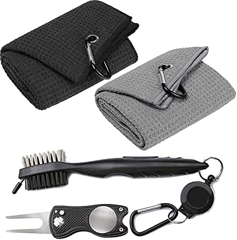 VIVIDLY Waffle Microfiber Golf Towel Set by VIVIDLY