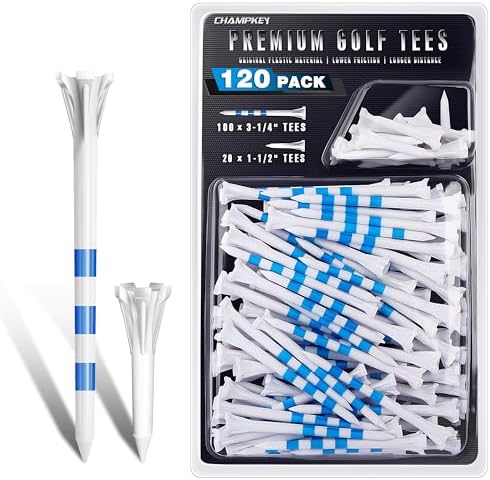 CHAMPKEY Advanced 5-Prong Plastic Golf Tees 120 or 100 Pack by ++Champkey