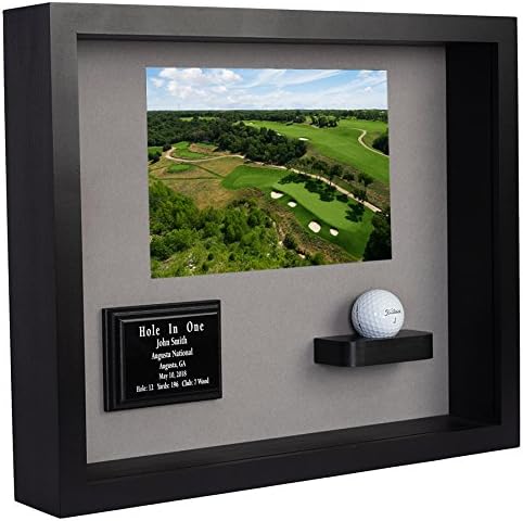 Hole in One Shadowbox and Golf Ball Display Case | Personalized Engraved Plate - Image 4