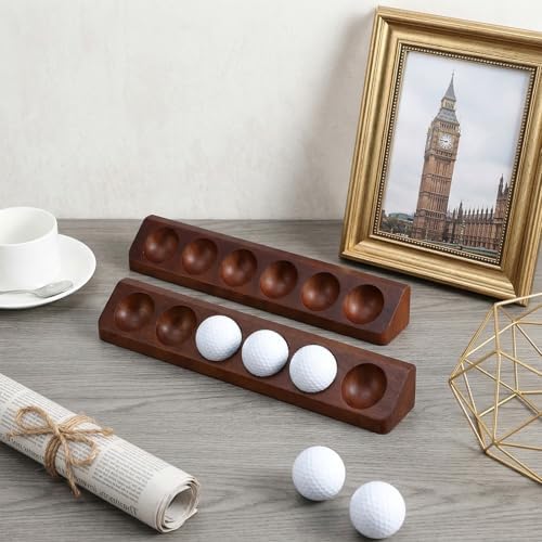 2-Pack Walnut Golf Ball Holder Display Case - Image 6