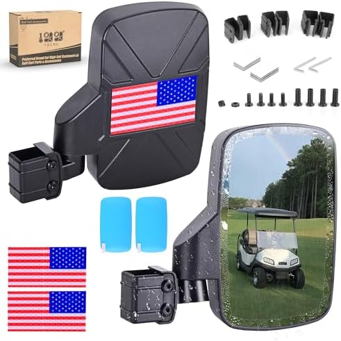 10L0L Golf Cart Mirror, Extra Large Side Rear View Universal by 10L0L