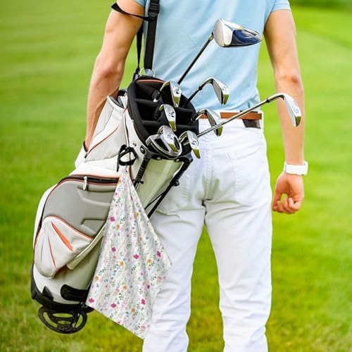 Watercolor Floral Golf Towel Microfiber - Image 5