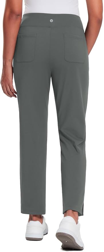 baleaf Women's Fleece Lined Pants Stretch Water Resistant Winter Thermal Travel Pants Cold Weather Gear Pockets Work Golf