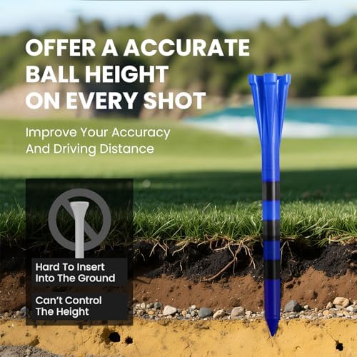 FINGER TEN Golf Tees Plastic 100 Pack - Image 4