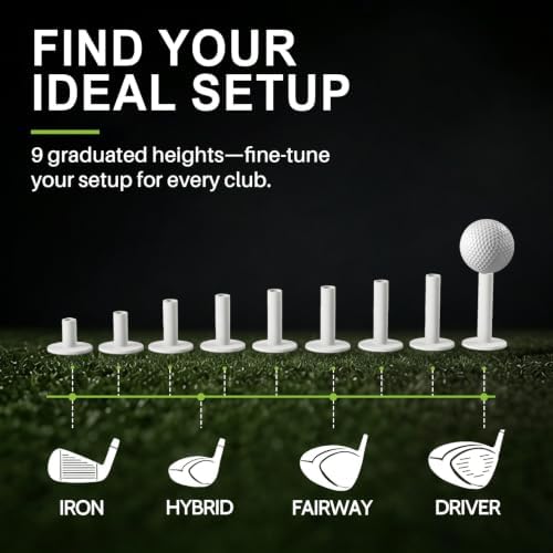 Rubber Golf Tees for Mats, Golf Mat Tees for Driving Range & Indoor Golf - Image 2