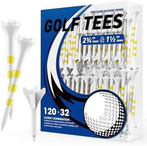 WVM Professional Plastic Golf Tees 152 Pack Combo, High & Low Tee Set by WVM