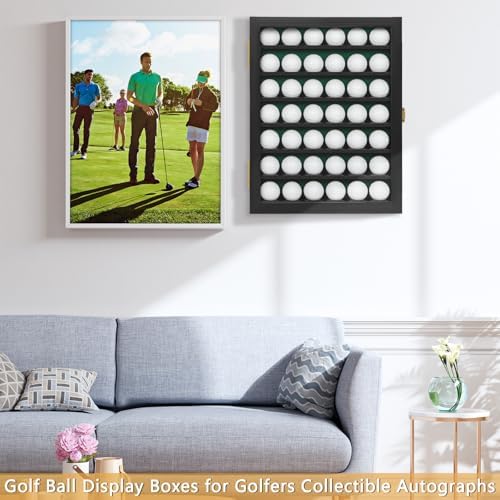 42 Golf Ball Display Case Wooden Wall Mounted Golf Ball Rack - Image 7