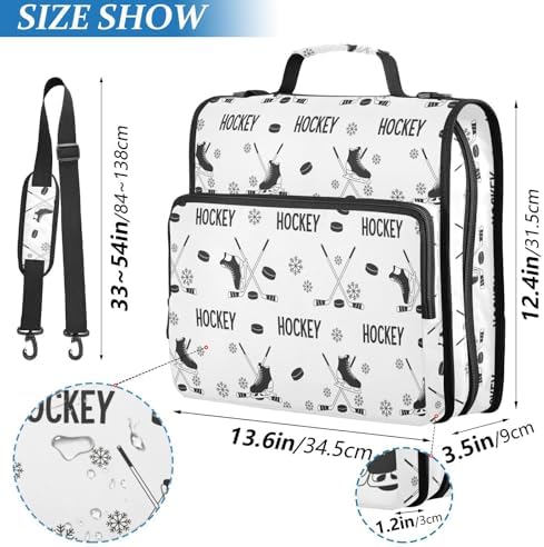 Zipper Binder Bag 3 Ring File Folder Portfolio Organizer Zippered Binder Bags - Image 5