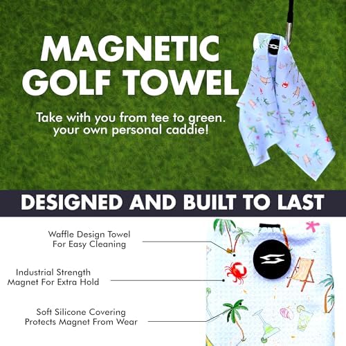 Magnetic Golf Towel 16x24 Waffle Weave - Image 2