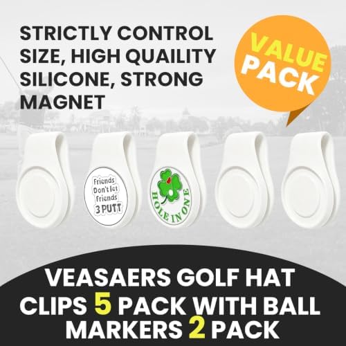 VEASAERS Golf Hat Clip Silicone Holder 5 Pack - Image 4