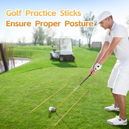 Golf Alignment Sticks 3 Pack, 58 inch Golf Swing Practice Stick, Adjustable - Image 4