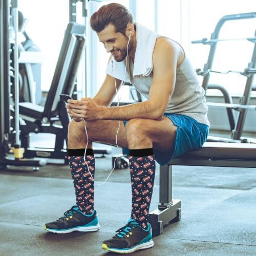 White Baseballs Stitching Compression Sock - Image 6