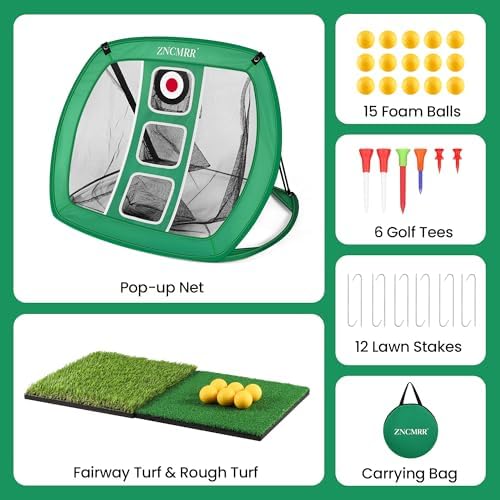 Pop Up Golf Chipping Net, Indoor/Outdoor Golfing Target Net Collapsible - Image 4