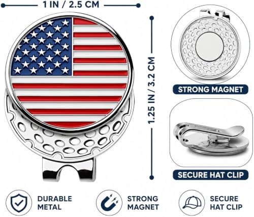 Custom Golf Ball Marker Hat Clip, Personalized Photo Logo Text - Image 2