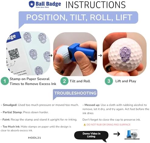 Ball Badge Golf Ball Stamp, Golf Series Self-Inking Ball Marker - Image 5