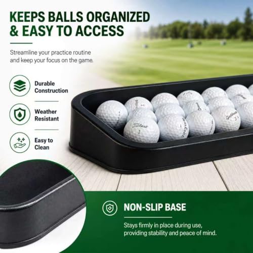100-Ball Golf Tray for Hitting Mats & Simulators - - Image 4