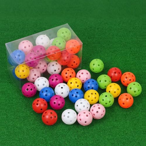 Plastic Golf Balls Practice Limited Flight Golf Training Ball Hollow Swing by Bac-kitchen