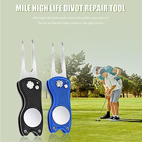 Mile High Life Golf Divot Repair Tool, All Metal Foldable Divot Tool - Image 5