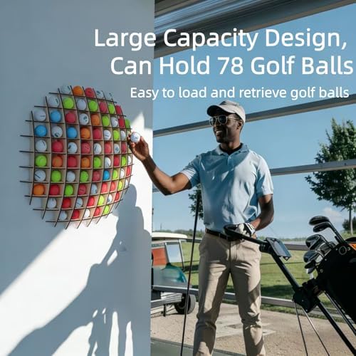 Golf Ball Display Case Wall Mount Rack Golf Ball Collection Holder - Image 5