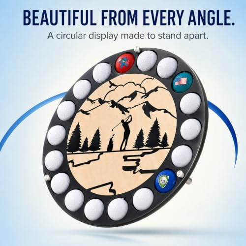 Circular Golf Ball Case Display, Golf Ball Display Case Wall Mount - Image 4
