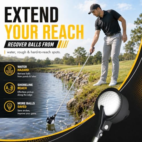 Pro Auto-Lock Golf Ball Retriever, Telescopic Golf Ball Retriever - Image 2