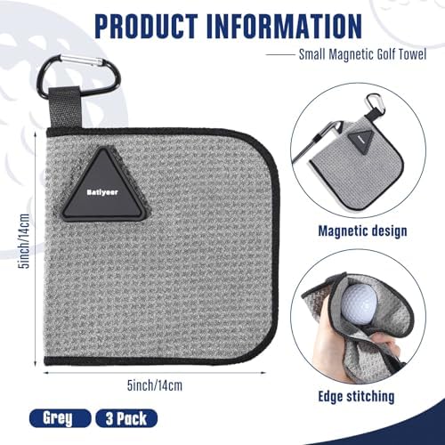 Batiyeer 3 Pack Small Golf Towels - Image 2