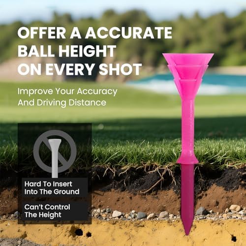 FINGER TEN Unbreakable Golf Tees Plastic 3 1/4 inch 50/100 Pack - Image 4