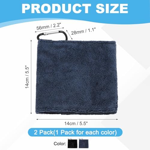 Small Microfiber Golf Towel, Pocket Golf Ball Towel - Image 2