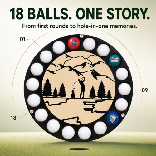 Circular Golf Ball Case Display, Golf Ball Display Case Wall Mount - Image 3