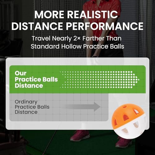 Weighted Practice Golf Balls Plastic 50 Pack - Image 2