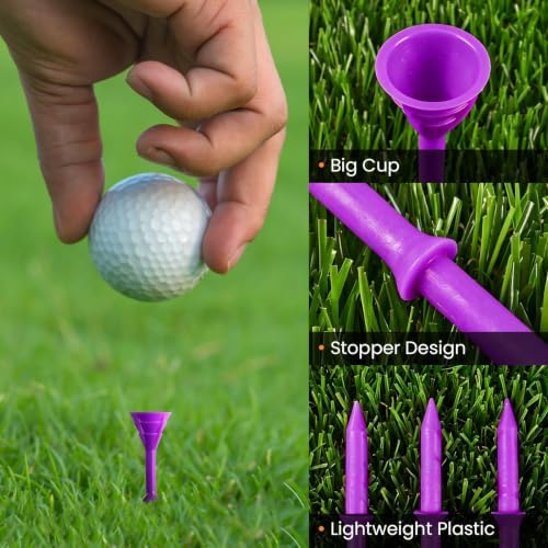 FINGER TEN Golf Tees Plastic 3 1/4 Inch 12/24/60 Pack - Image 2