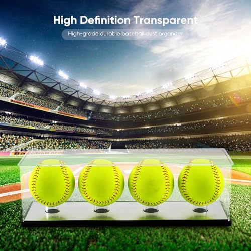 Softball Display Case for 4 Pack in One, Acrylic Baseball Display Holder - Image 4