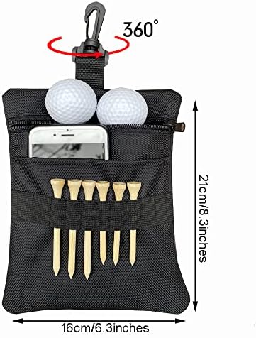 Golf Tee Pouch Bag, Zipper Golf Ball Bag, Accessory Pouch - Image 2