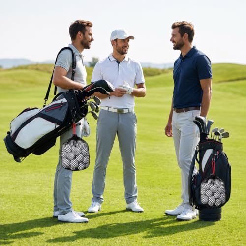 6 Pack Mesh Ball Bag with Drawstring, Golf Ball Bag - Image 5