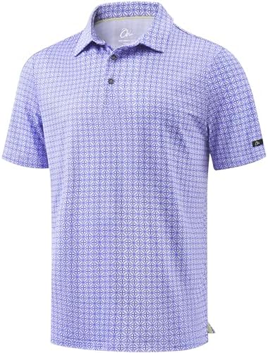 Obla Men's Golf Shirt Short Sleeve Dry Fit Collared Polo Shirts by OBLA