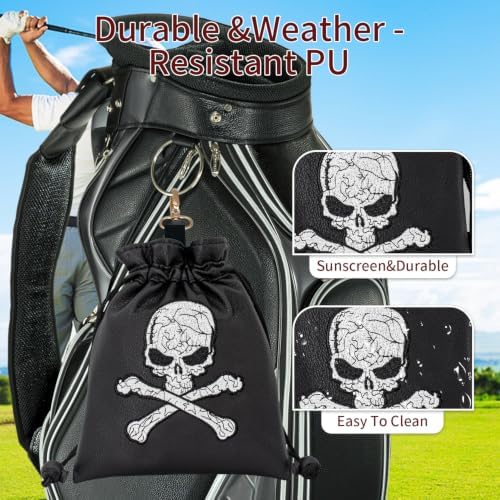 Skull Golf Valuables Pouch Bag - Image 6