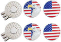 Golf Ball Markers with Hat Clips Value Sets by GOLTERS
