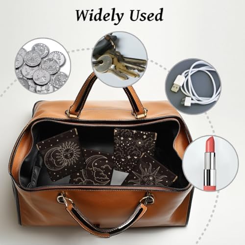 Peacoblue Dandelion Coin Purse, PU Leather Squeeze Pouch 4PCS - Image 4