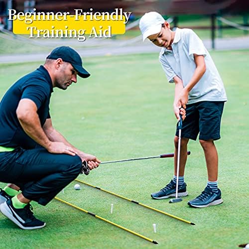 MoKo Golf Alignment Stick, 2 Set Golf Alignment Rods, Posture Corrector - Image 6