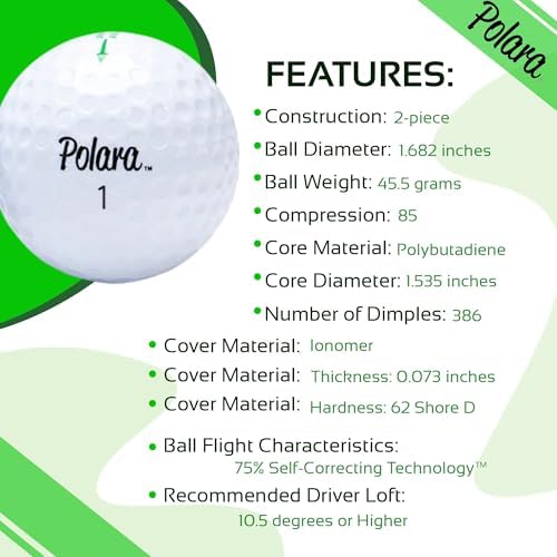 Polara Self-Correcting Golf Balls, Soft Feel, Straighter Flight - Image 4