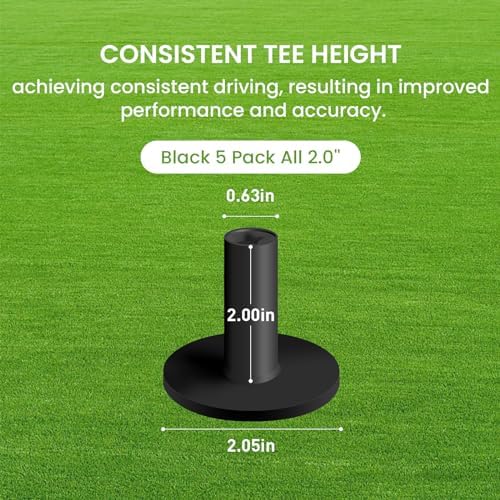 FINGER TEN Rubber Golf Tees for Mats Driving Range 5 Pack - Image 2
