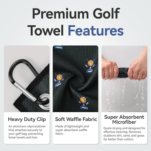 Mile High Life Fun Print Golf Towel 16x24in, Microfiber Waffle - Image 4