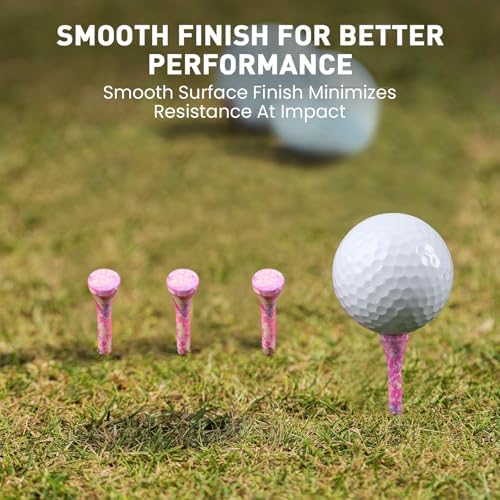 FINGER TEN Stylish Golf Tees Wood 100 Pack - Image 5