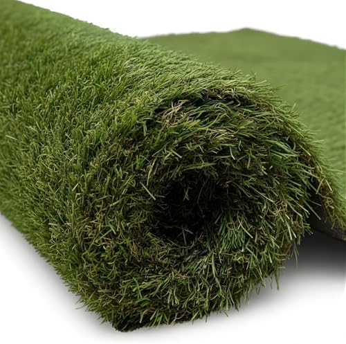 Ottomanson Artificial Grass Runner Natural 31" x 14' by Ottomanson