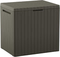 Keter City 30 Gal Outdoor Storage Box and Patio Side Table | Taupe, Weatherproof by Unknown